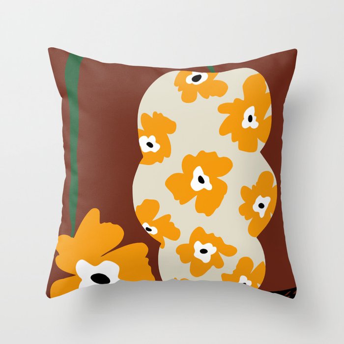 Blooms & Pottery Throw Pillow Gallery Image 6