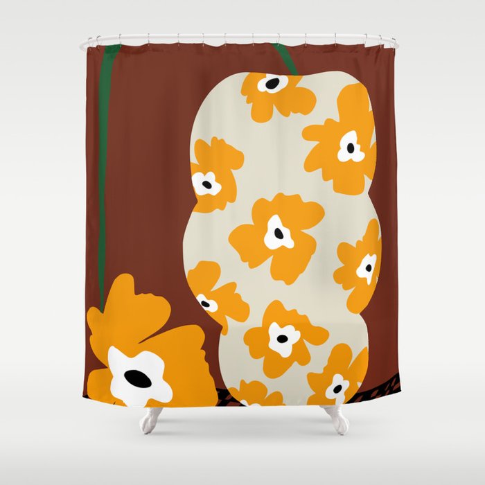 Blooms & Pottery Shower Curtain Gallery Image 1