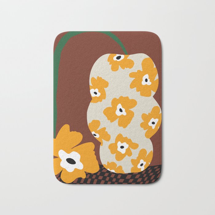 Blooms & Pottery Bath Mat Gallery Image 1
