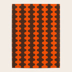 Retro Ogee A-Go-Go Vertical Stripes Pop Pattern in 70s Orange and Dark Brown Poster Gallery Image 4
