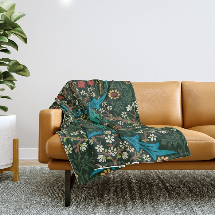 Tulips by William Morris Throw Blanket Gallery Image 1