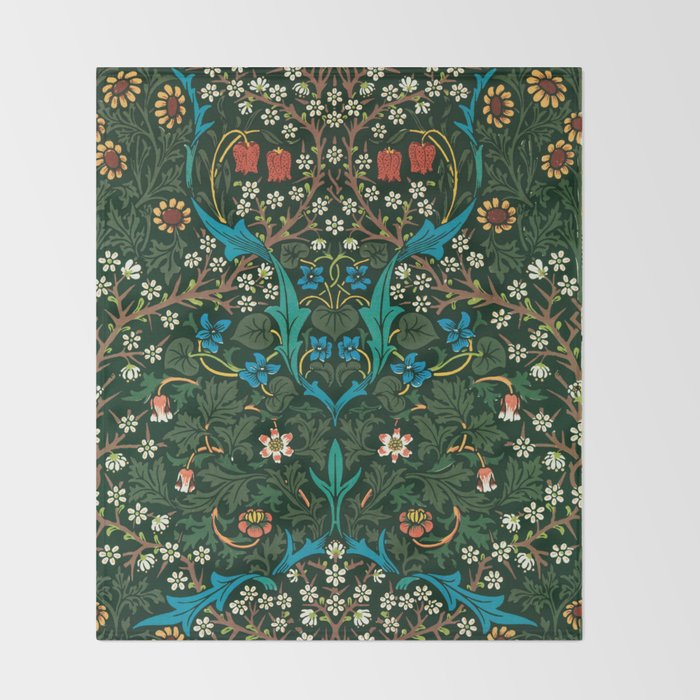 Tulips by William Morris Throw Blanket Gallery Image 2