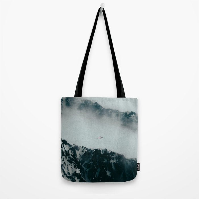 Flying Above Mountains Tote Bag Gallery Image 2