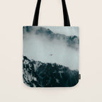 Flying Above Mountains Tote Bag Gallery Image 1