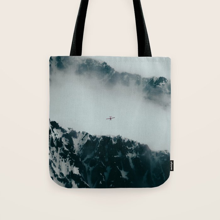 Flying Above Mountains Tote Bag Gallery Image 1