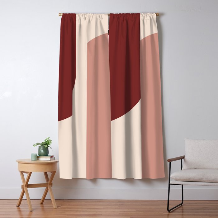 Modern Minimal Arch Abstract LXXXV Window Curtain Gallery Image 1