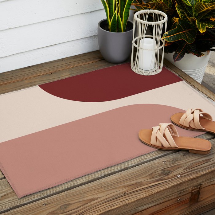 Modern Minimal Arch Abstract LXXXV Outdoor Rug Gallery Image 2