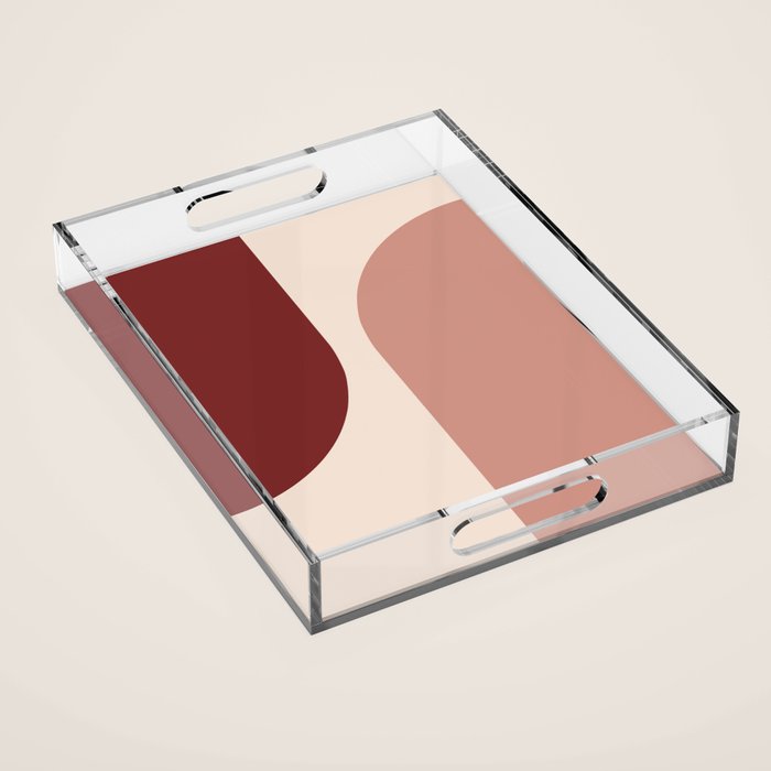 Modern Minimal Arch Abstract LXXXV Acrylic Tray Gallery Image 1