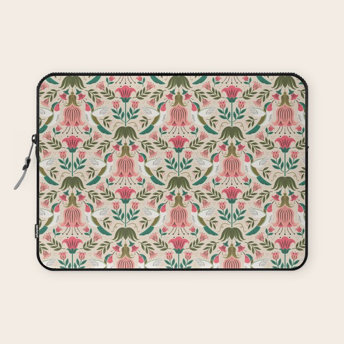 Hummingbirds - Green and Pink Laptop Sleeve Gallery Image 1