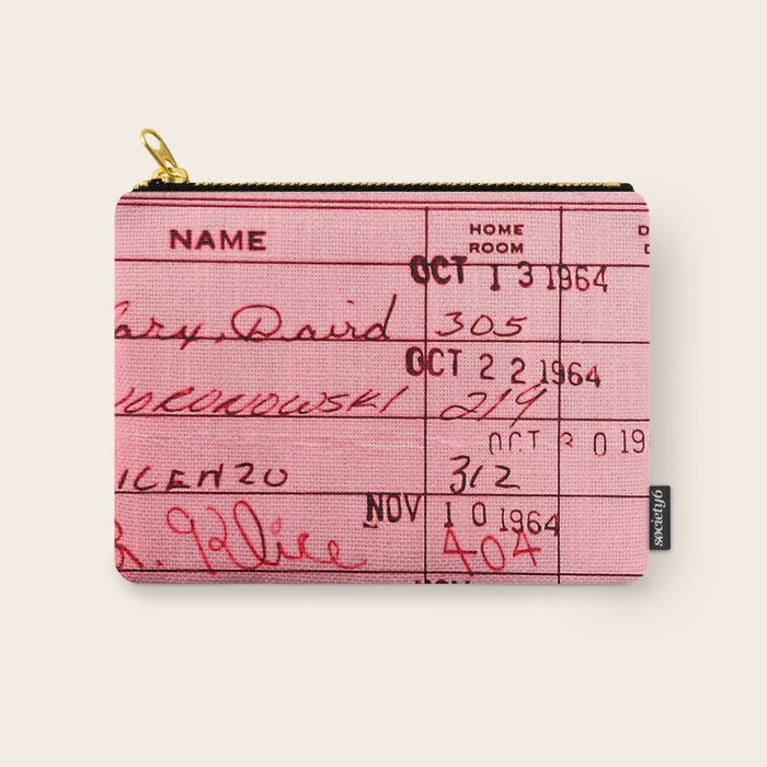Library Card 23322 Pink Carry All Pouch Gallery Image 1