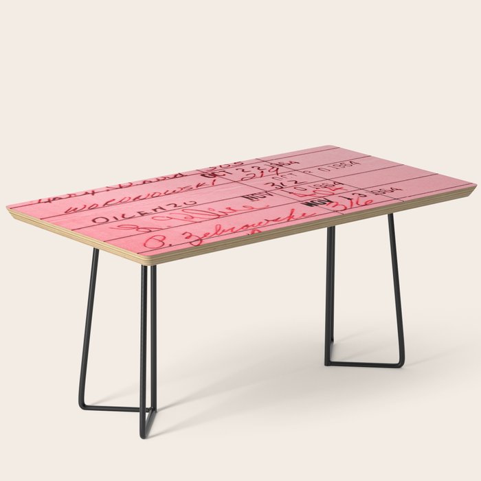 Library Card 23322 Pink Coffee Table Gallery Image 1