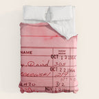 Library Card 23322 Pink Duvet Cover Gallery Image 6