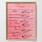Library Card 23322 Pink Serving Tray Gallery Image 1