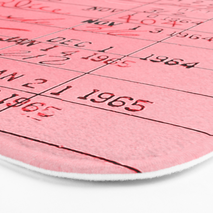 Library Card 23322 Pink Bath Mat Gallery Image 3