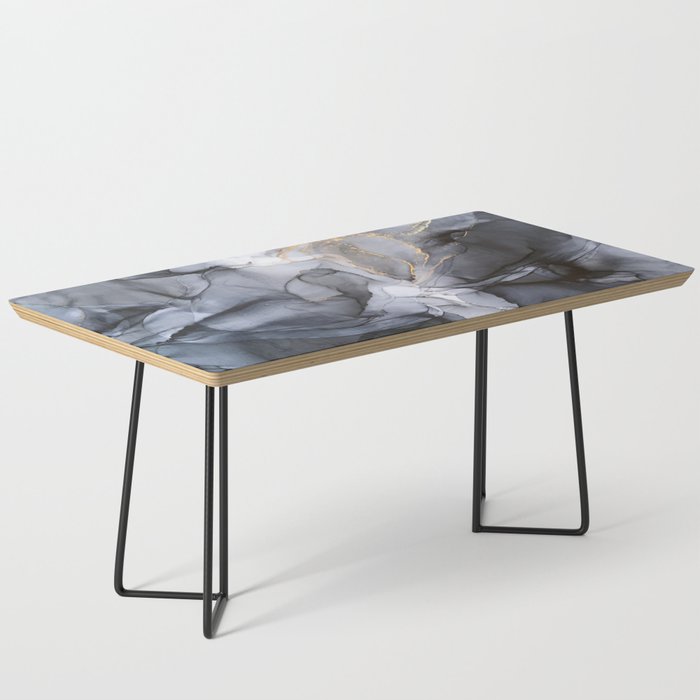 Calm but Dramatic Light Monochromatic Black & Grey Abstract Coffee Table Gallery Image 1