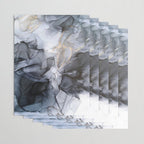 Calm but Dramatic Light Monochromatic Black & Grey Abstract Wrapping Paper Gallery Image 3