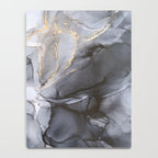 Calm but Dramatic Light Monochromatic Black & Grey Abstract Notebook Gallery Image 4