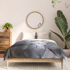 Calm but Dramatic Light Monochromatic Black & Grey Abstract Comforter Gallery Image 3