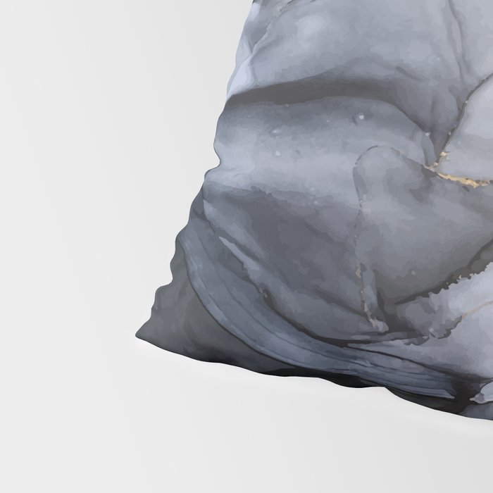 Calm but Dramatic Light Monochromatic Black & Grey Abstract Pillow Sham Gallery Image 4