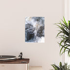 Calm but Dramatic Light Monochromatic Black & Grey Abstract Poster Gallery Image 2