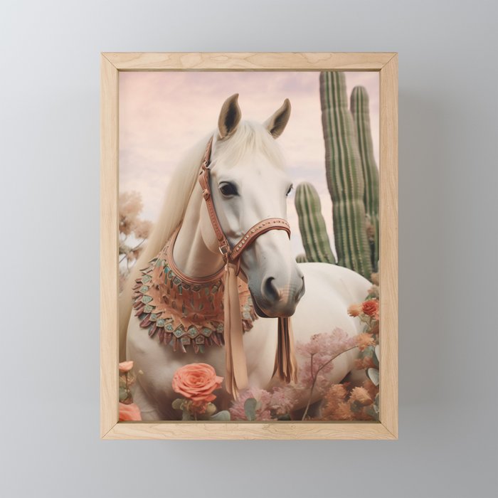 Desert Bohemian Garden Horse Mini Art Print Gallery Image 1