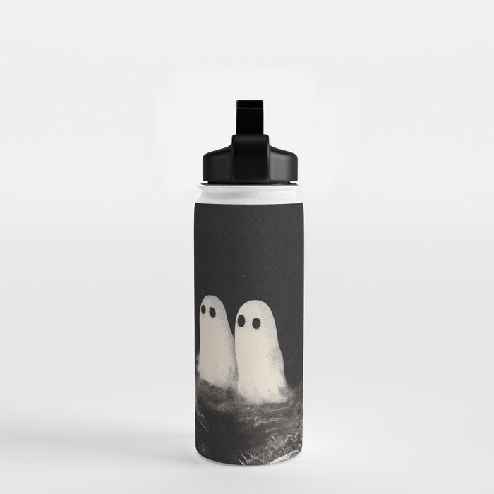 Cute Spooky Ghost Camping Water Bottle Gallery Image 2