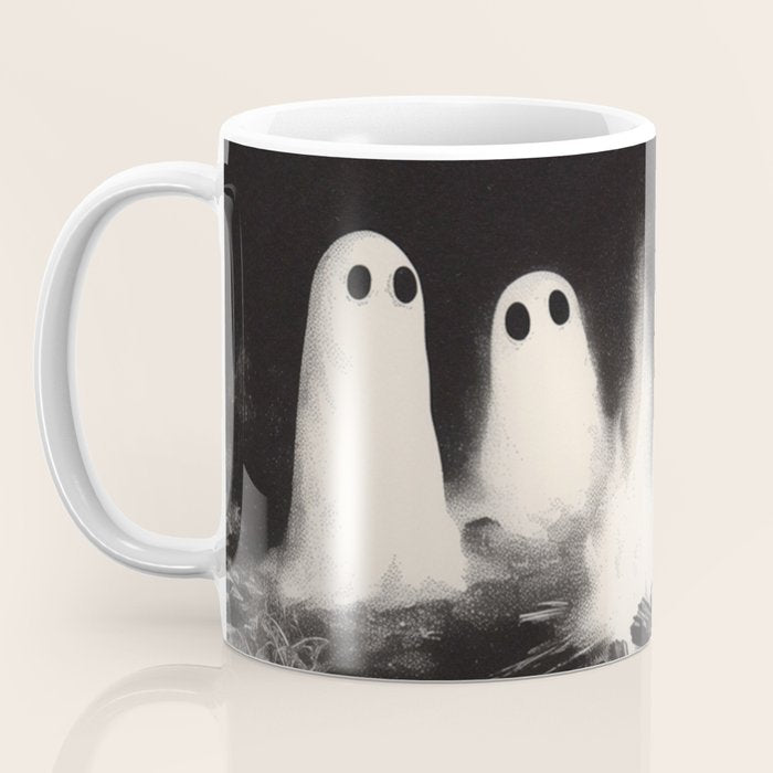Cute Spooky Ghost Camping Coffee Mug Gallery Image 3