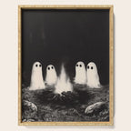 Cute Spooky Ghost Camping Serving Tray Gallery Image 1