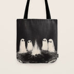 Cute Spooky Ghost Camping Tote Bag Gallery Image 1