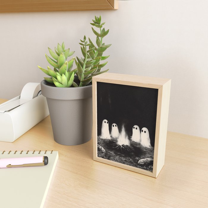 Cute Spooky Ghost Camping Mini Art Print Gallery Image 2
