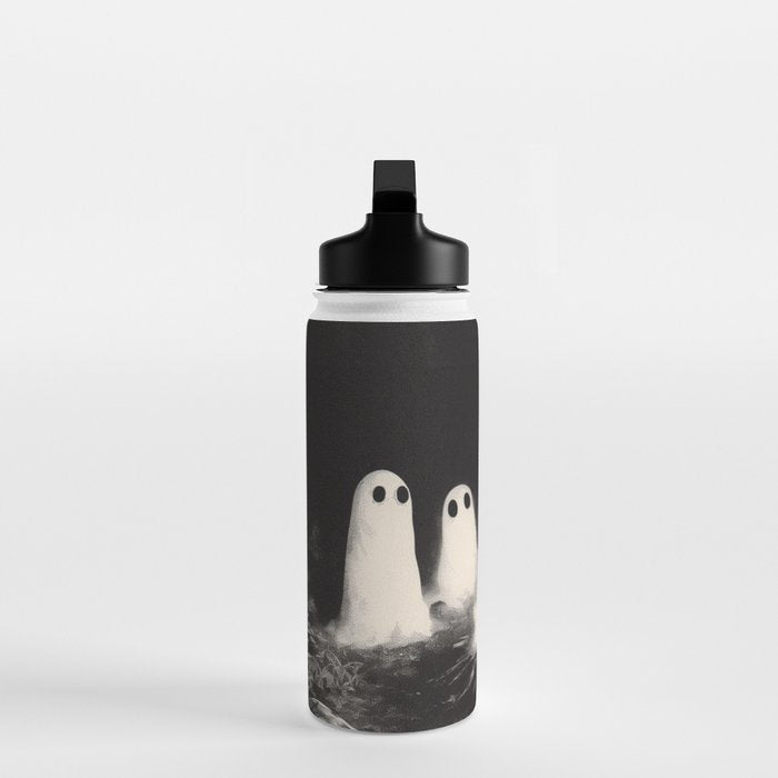 Cute Spooky Ghost Camping Water Bottle Gallery Image 3
