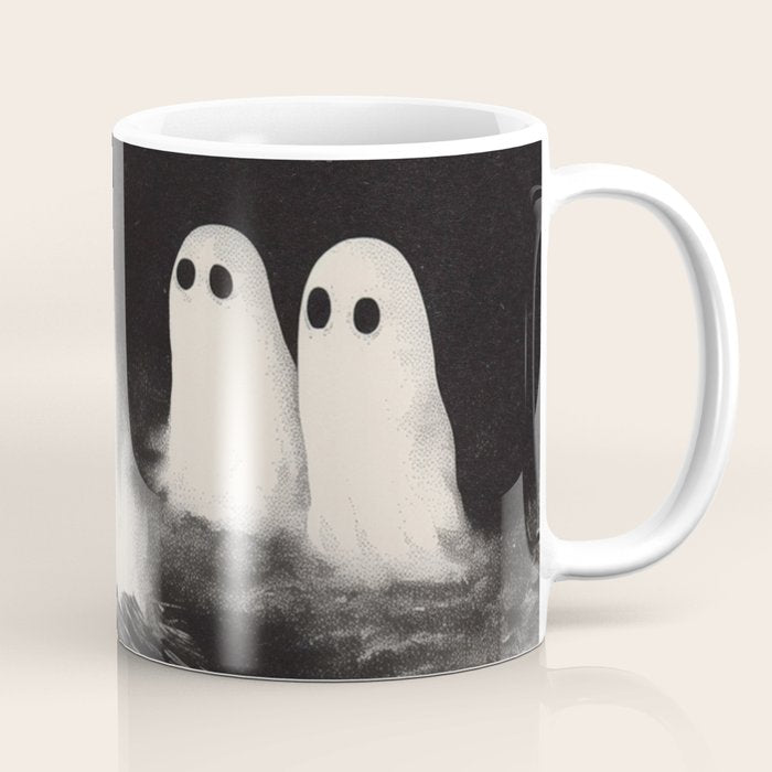 Cute Spooky Ghost Camping Coffee Mug Gallery Image 1