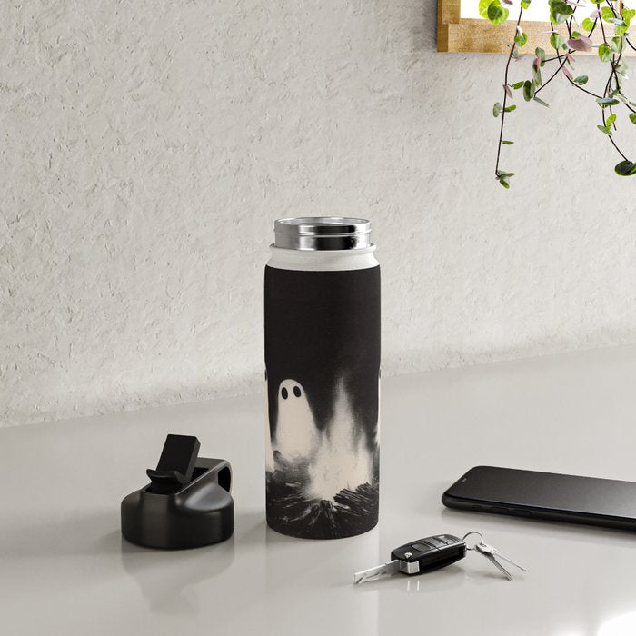 Cute Spooky Ghost Camping Water Bottle Gallery Image 4