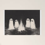 Cute Spooky Ghost Camping Welcome Mat Gallery Image 1