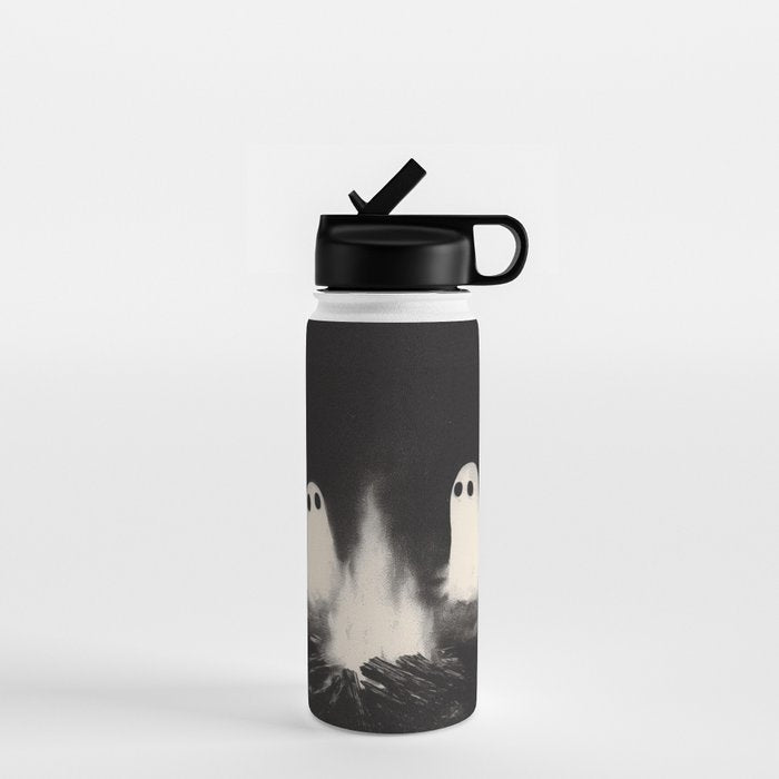 Cute Spooky Ghost Camping Water Bottle Gallery Image 1