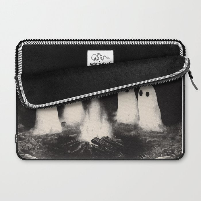 Cute Spooky Ghost Camping Laptop Sleeve Gallery Image 2
