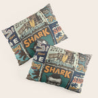 Vintage Surfing Poster Pillow Sham Gallery Image 3