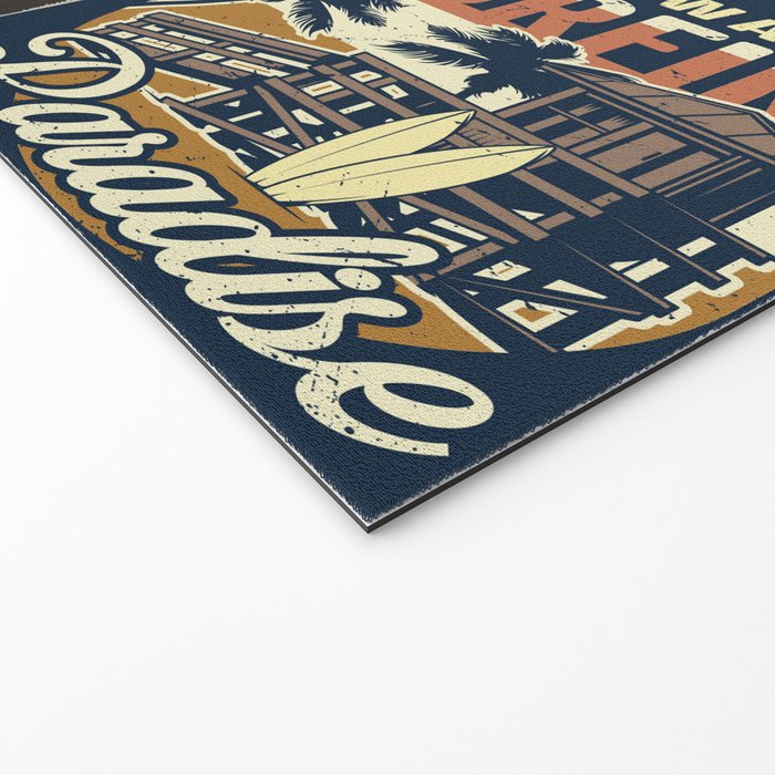 Vintage Surfing Poster Welcome Mat Gallery Image 2