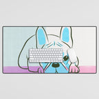 Adorable French Bulldog Puppy Artwork Desk Mat Gallery Image 1