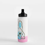 Adorable French Bulldog Puppy Artwork Water Bottle Gallery Image 2