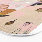 abstract white daydream flower Bath Mat Gallery Image 3