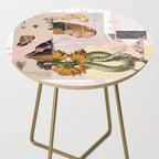 abstract white daydream flower Side Table Gallery Image 2