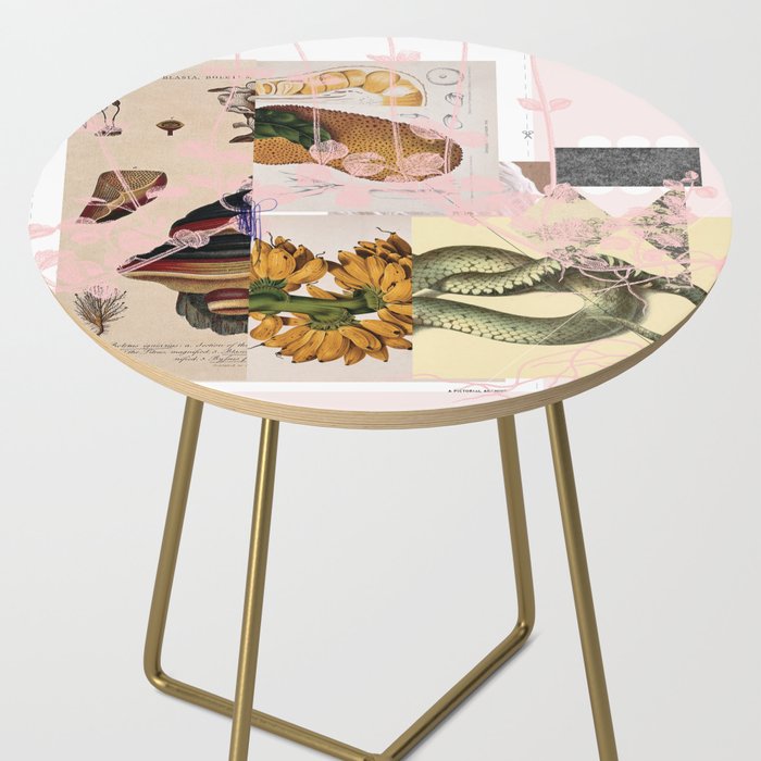 abstract white daydream flower Side Table Gallery Image 2