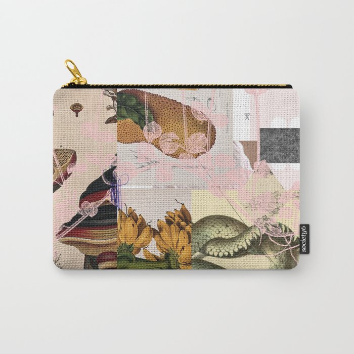 abstract white daydream flower Carry All Pouch Gallery Image 1