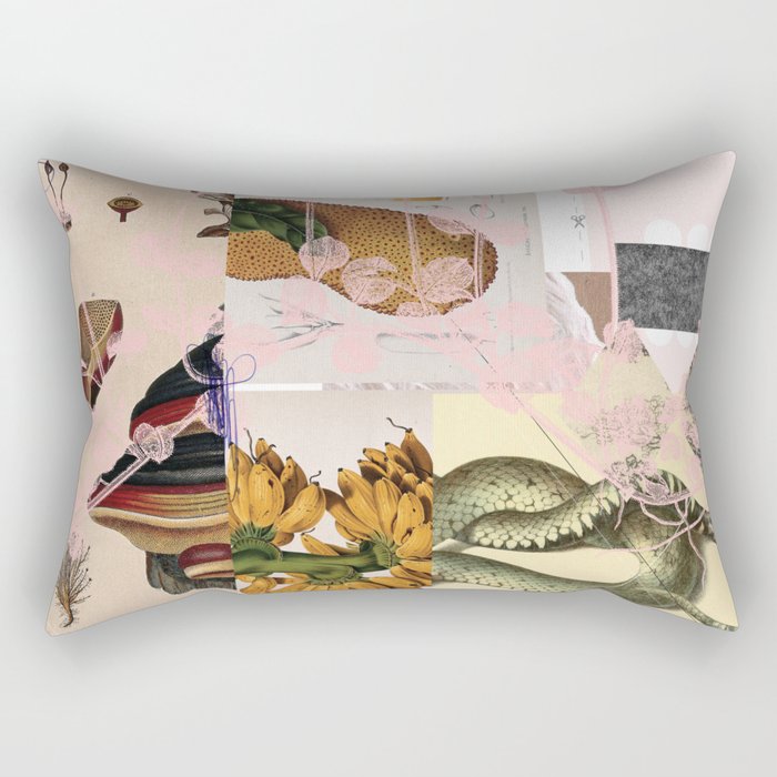 abstract white daydream flower Rectangular Pillow Gallery Image 1