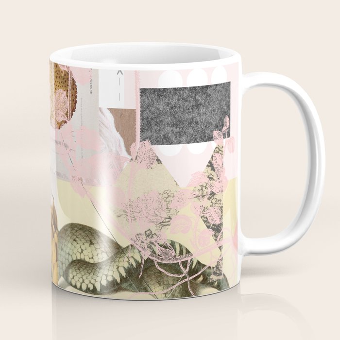 abstract white daydream flower Coffee Mug Gallery Image 1