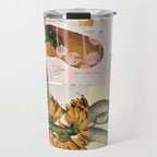 abstract white daydream flower Travel Mug Gallery Image 1