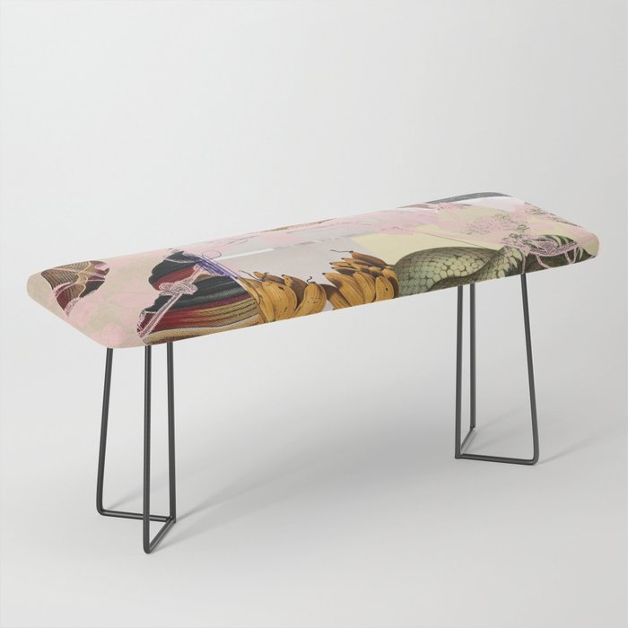 abstract white daydream flower Bench Gallery Image 1