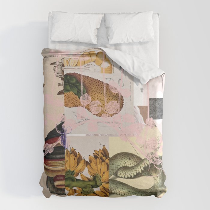 abstract white daydream flower Duvet Cover Gallery Image 6