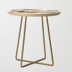abstract white daydream flower Side Table Gallery Image 1